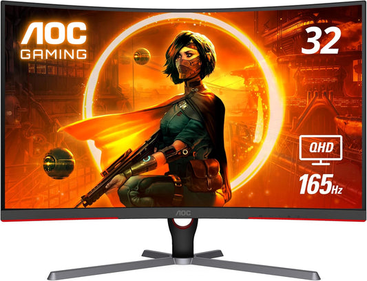 AOC CQ32G3SE 32" Curved 165Hz Gaming Monitor Renewed