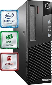 Lenovo M93P ThinkCentre i7 Desktop, 8GB, 250GB SSD (Renewed)
