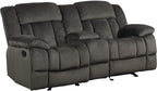 Lexicon 194840134480 Chocolate Reclining Loveseat Console