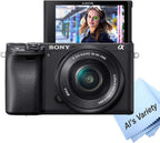 Sony alpha-a6400 Renewed Mirrorless Camera 16-50mm Lens Bundle