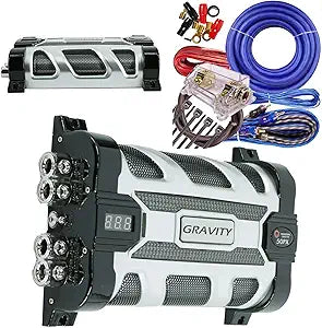 Gravity GR-50PX 50 Farad Capacitor & 0 Gauge Amp Kit