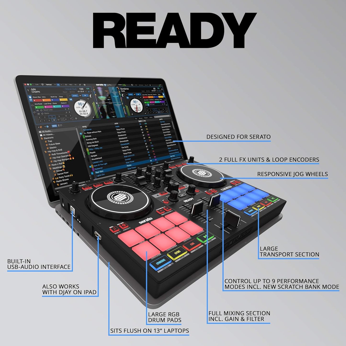 Reloop AMS-READY Serato DJ Controller Compact