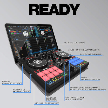 Reloop AMS-READY Serato DJ Controller Compact