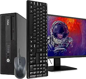 HP ProDesk SFF Desktop PC Intel i7 with Monitor (Renewed)