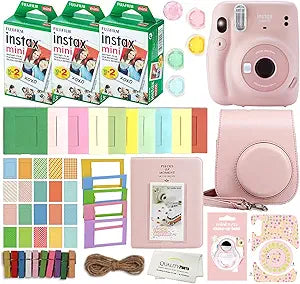 Fujifilm Mini 11 Instax Camera Bundle with Films Case Stickers
