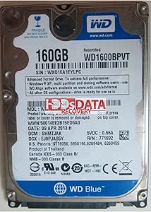 Western Digital WD1600BPVT-11JJ5T0 160GB SATA Hard Drive (Parts)