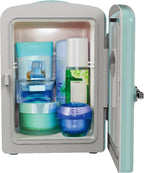 RCA RMIS129-MINT Mini Retro 6-Can Beverage Fridge - Mint