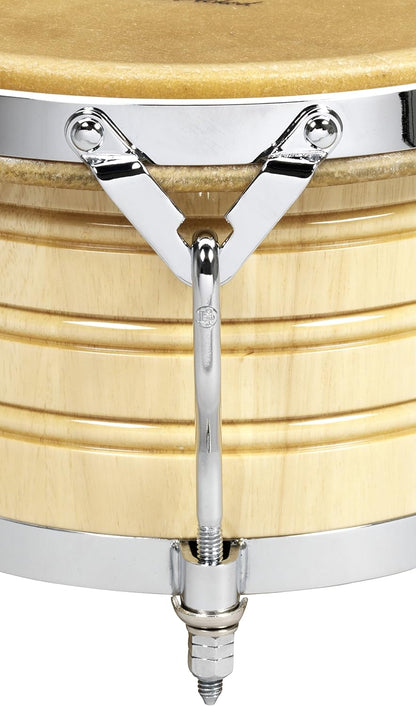 Latin Percussion LP201A-3 Bongo Drum Set Natural/Chrome