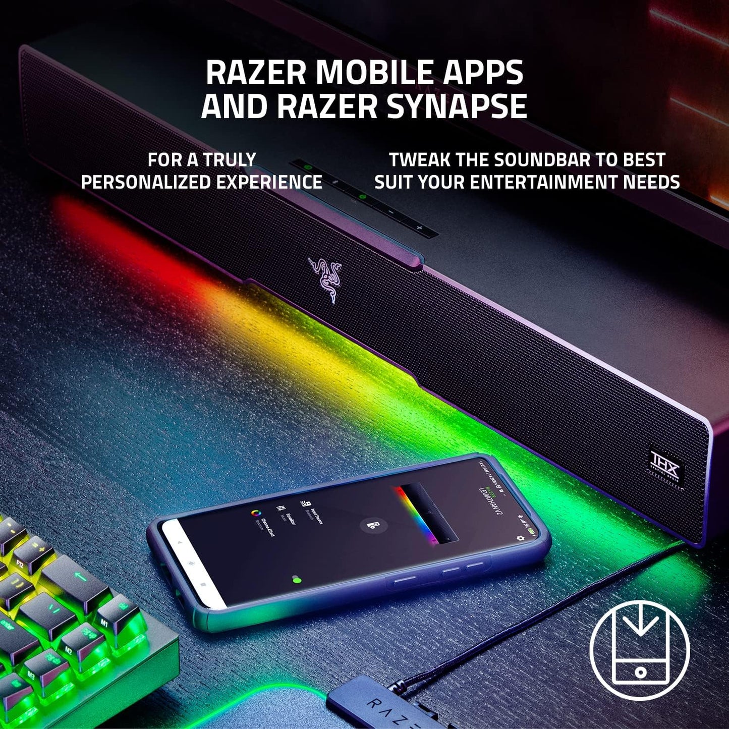 Razer RZ05-04160100 Leviathan V2 PC Gaming Soundbar with Subwoofer