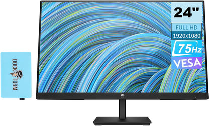 HP HP24 V24v 24" FHD Monitor with Dockztorm Hub