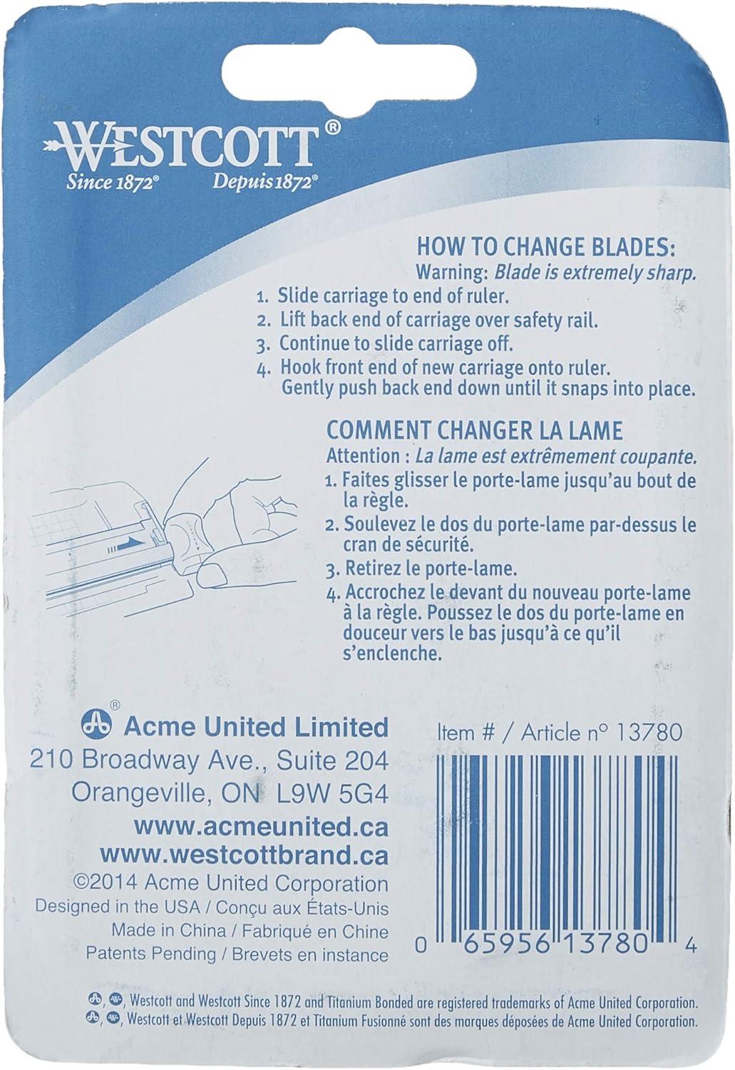 Westcott 13780 Paper Trimmer Replacement Blades, 12"
