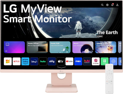 LG 27SR50F-P 27" FHD MyView Smart Monitor - Pink