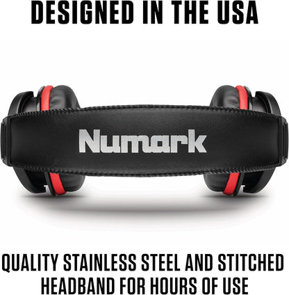 Numark PT01USB & HF175 Portable Vinyl Record Player Headphones