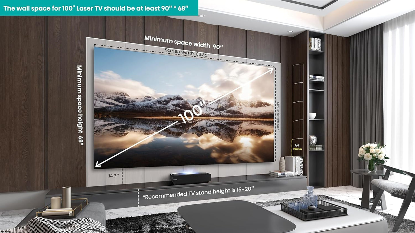 Hisense 100L5G-DLT100B 100" 4K Ultra Short Throw Laser TV