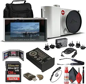 Leica 18188 TL2 Mirrorless Camera: Silver, 128GB Bundle