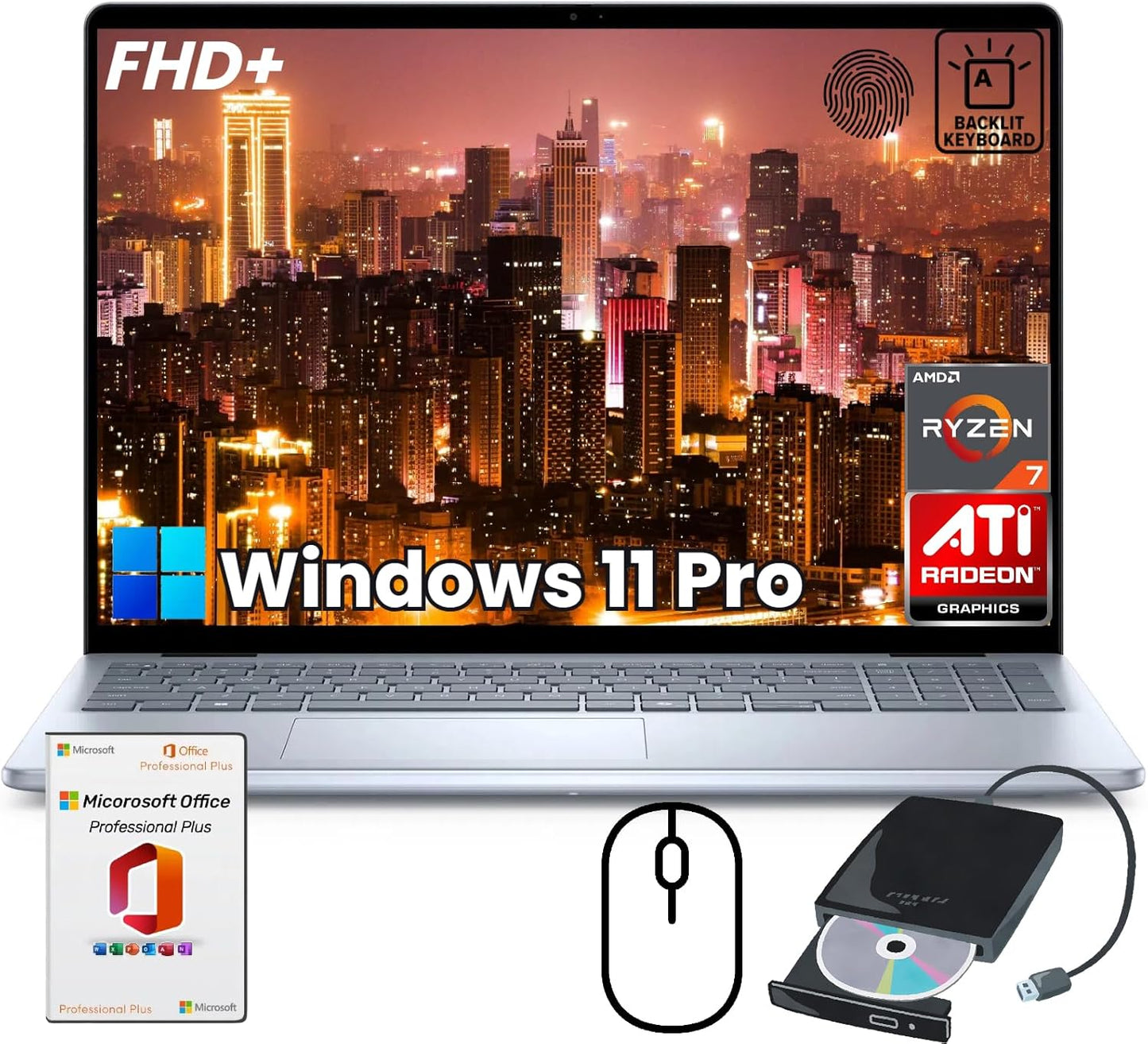 Dell Dell Inspiron 16 Laptop Ryzen Microsoft Office