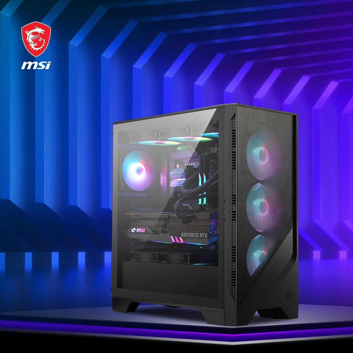 MSI MAG FORGE 320R AIRFLOW Mid-Tower Gaming PC Case