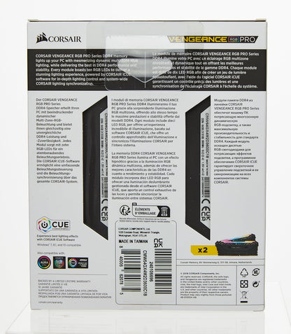 Corsair CMW64GX4M2D3600C18 Vengeance RGB PRO 64GB DDR4 3600MHz
