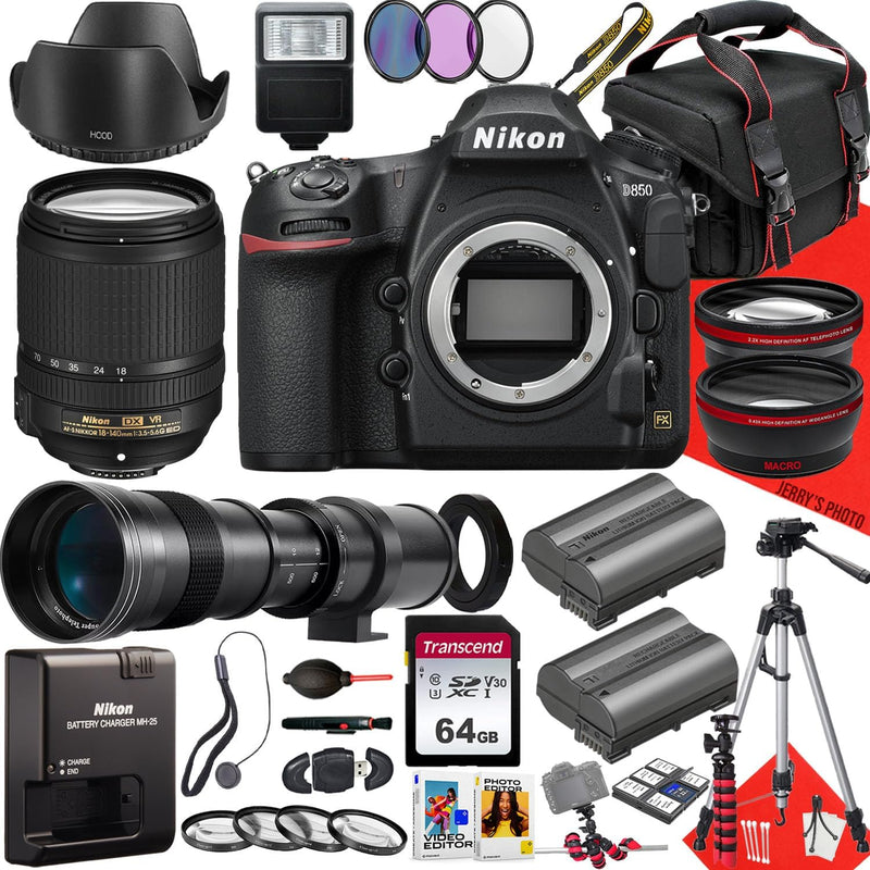 Nikon D850 DSLR Camera with 18-140mm Lens Bundle — main product image