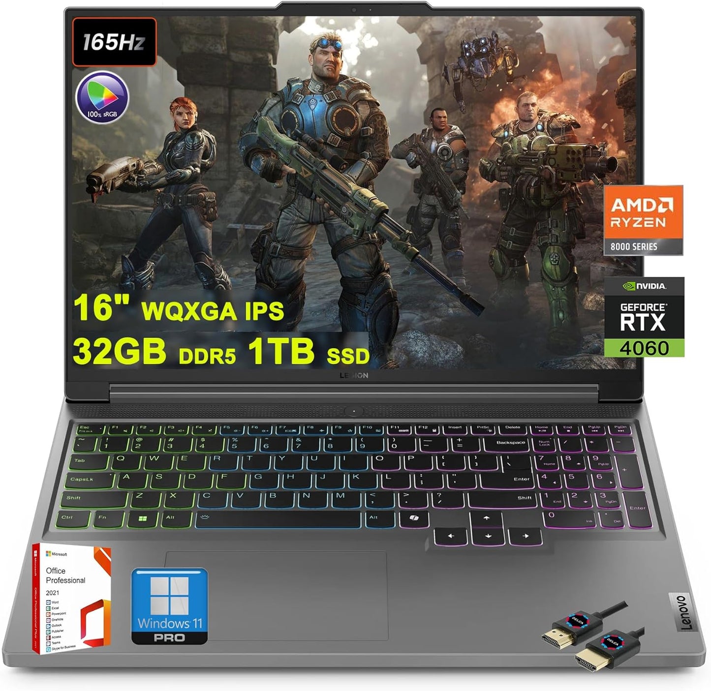 Lenovo Legion Slim 5 Ryzen 7 RTX 4060 Gaming Laptop