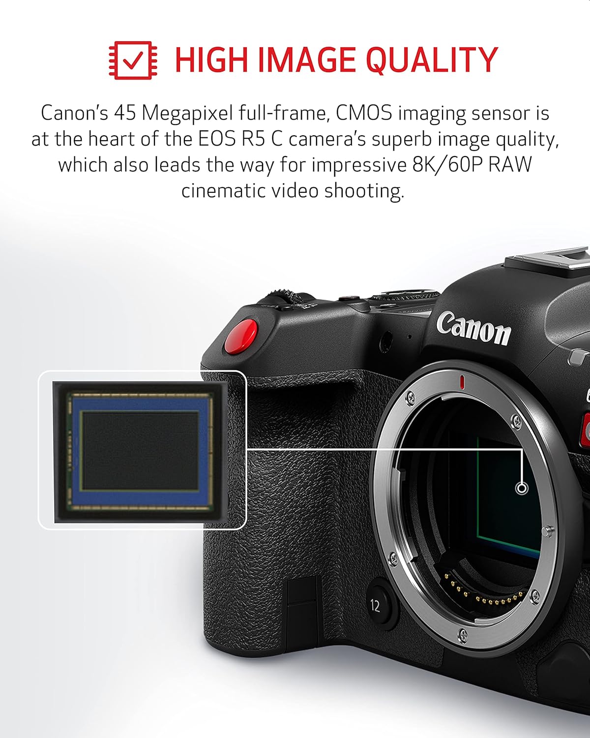 Canon 5077C002 EOS R5 C 8K Full-Frame Mirrorless Camera