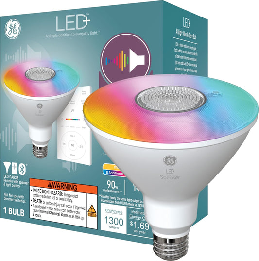 GE 93130056 LED+ Color Changing Speaker Bulb