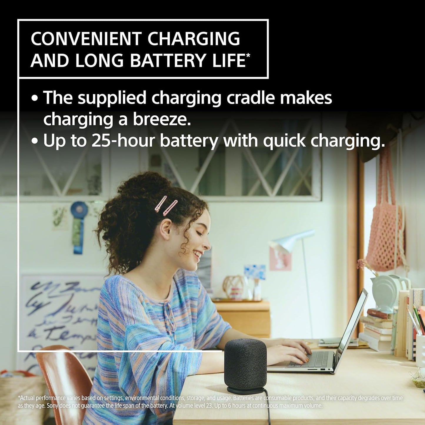 Sony SRSLS1B.UC LinkBuds Wireless Bluetooth Portable Speaker - Black