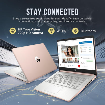 HP Stream 14" HD Laptop, 16GB RAM, 288GB Storage, Gold