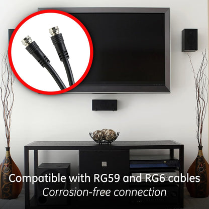 GE 35047 4-Way Coaxial Cable Splitter 5-900 MHz