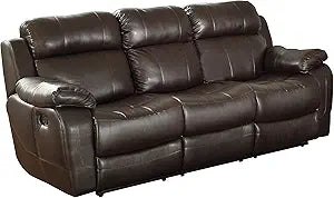 Lexicon Baylands Reclining Sofa with Cupholders Brown