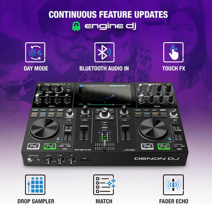 Denon DJ PRIMEGO Portable DJ Controller Mixer WIFI Streaming