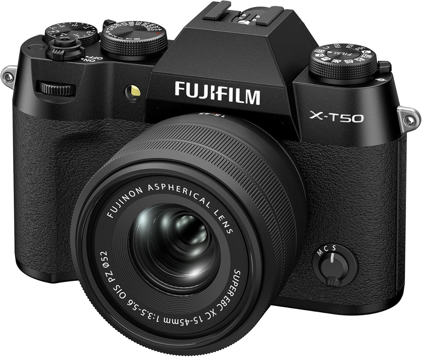 Fujifilm 16828777 X-T50 Black Mirrorless Camera with 15-45mm Lens