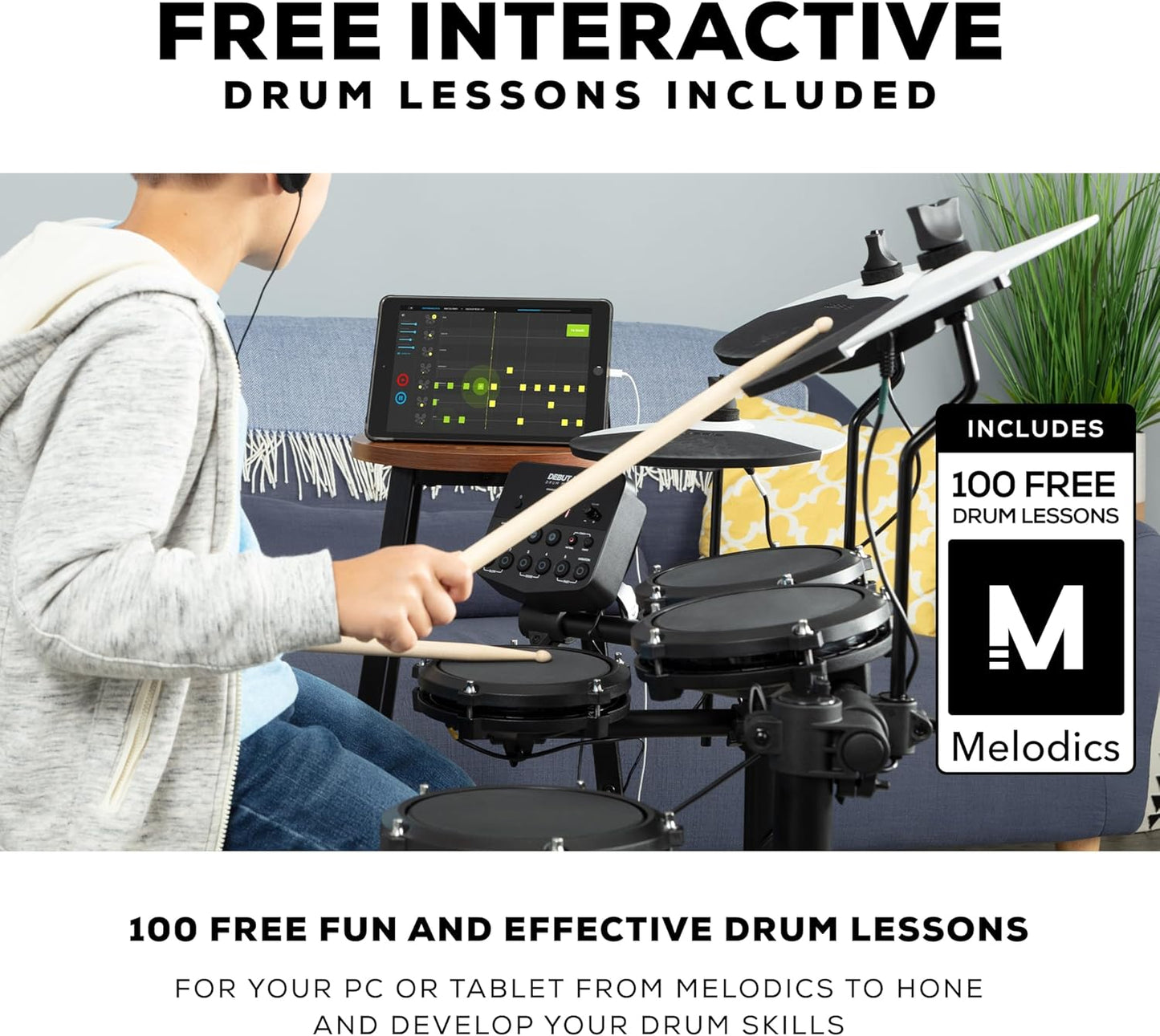 Alesis Debut Kit Kids Electronic Drum Set Mesh Pads