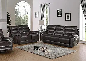 Lexicon 194840134343 Leather Power Reclining Living Room Set