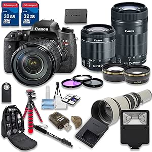 Canon AV-CANT6SKITA18-55-55-250-1300-052316 EOS T6s DSLR Bundle