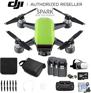 DJI Spark Quadcopter CP.PT.000734 Meadow Green 3 Battery Bundle