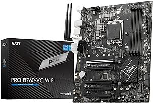 MSI PRO B760-VC WIFI Motherboard - Intel 12th/13th Gen DDR5 ATX