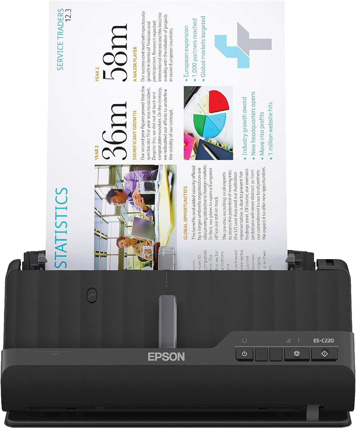Epson B11B272202 Workforce ES-C220 Compact Document Scanner