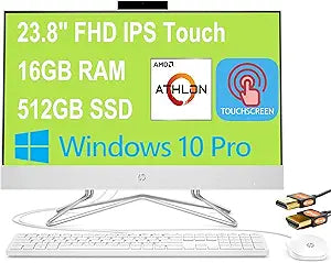 HP 24 All-in-One Touchscreen Desktop Computer White — main product image