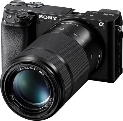 Sony ILCE6100Y/B Alpha A6100 Mirrorless Camera with 16-50mm and 55-210mm Lenses