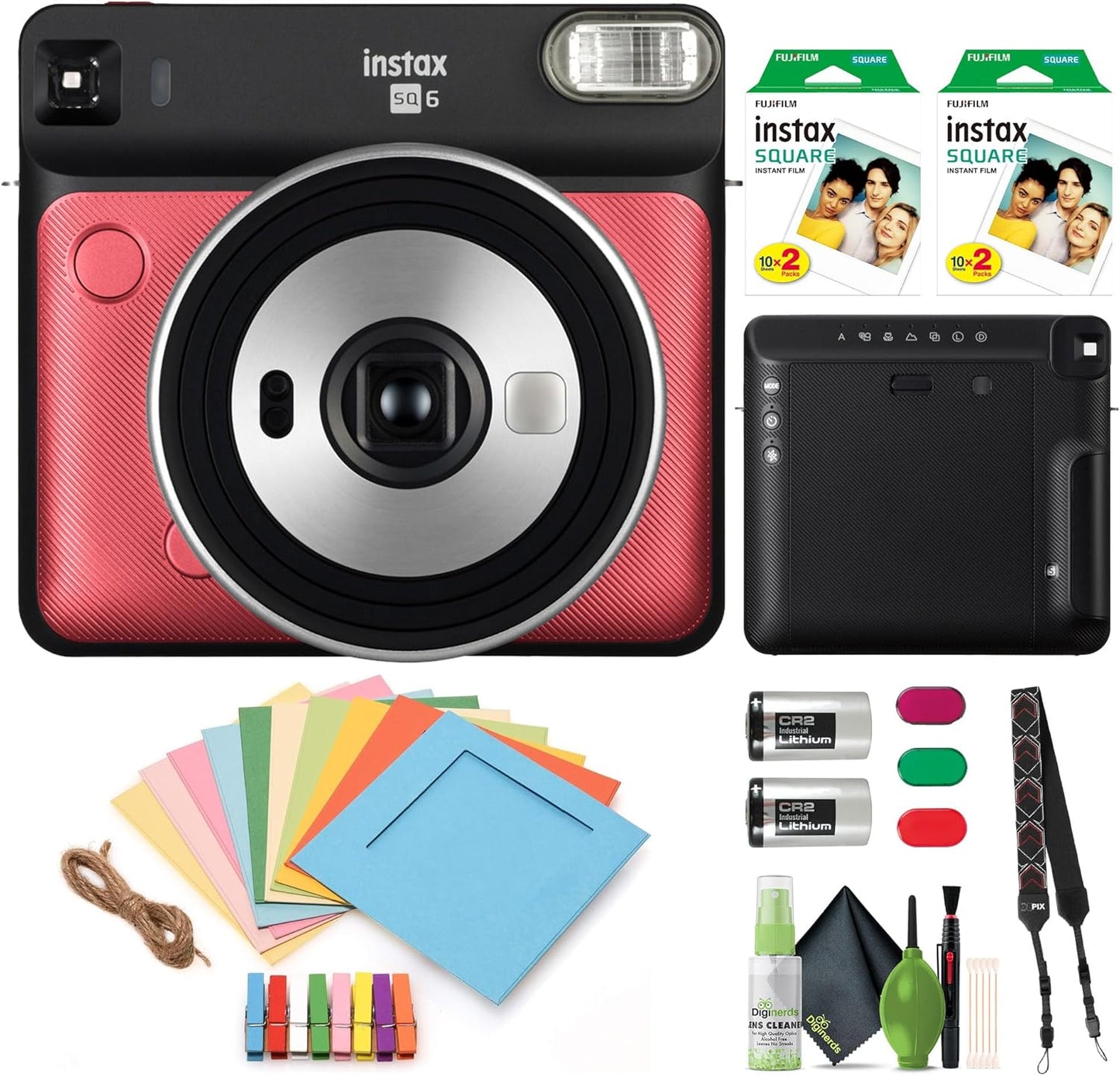 Fujifilm INSTAX SQUARE SQ6 Instant Camera - Ruby Red