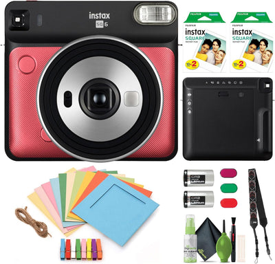 Fujifilm INSTAX SQUARE SQ6 Instant Camera - Ruby Red