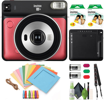 Fujifilm INSTAX SQUARE SQ6 Instant Camera - Ruby Red