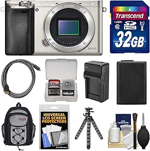 Sony Alpha A6000 - Silver - Wi-Fi Camera Bundle with Accessories