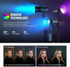 Neewer MS60C RGBWW LED Video Light Battery Kit
