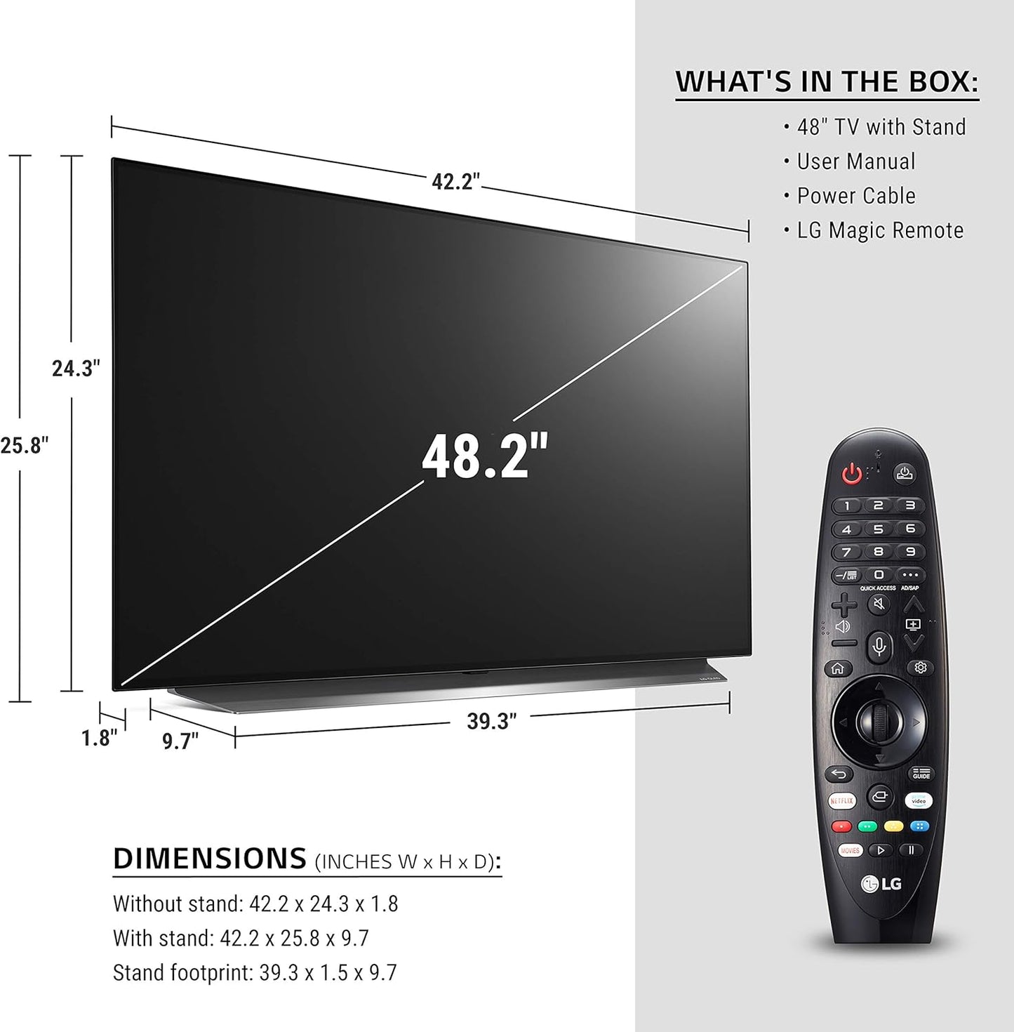 LG OLED48CXPUA 48" 4K Smart OLED TV (2020)