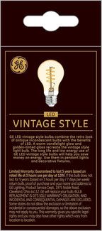GE 36505 VintaStyle LED Light Bulb 60W Amber