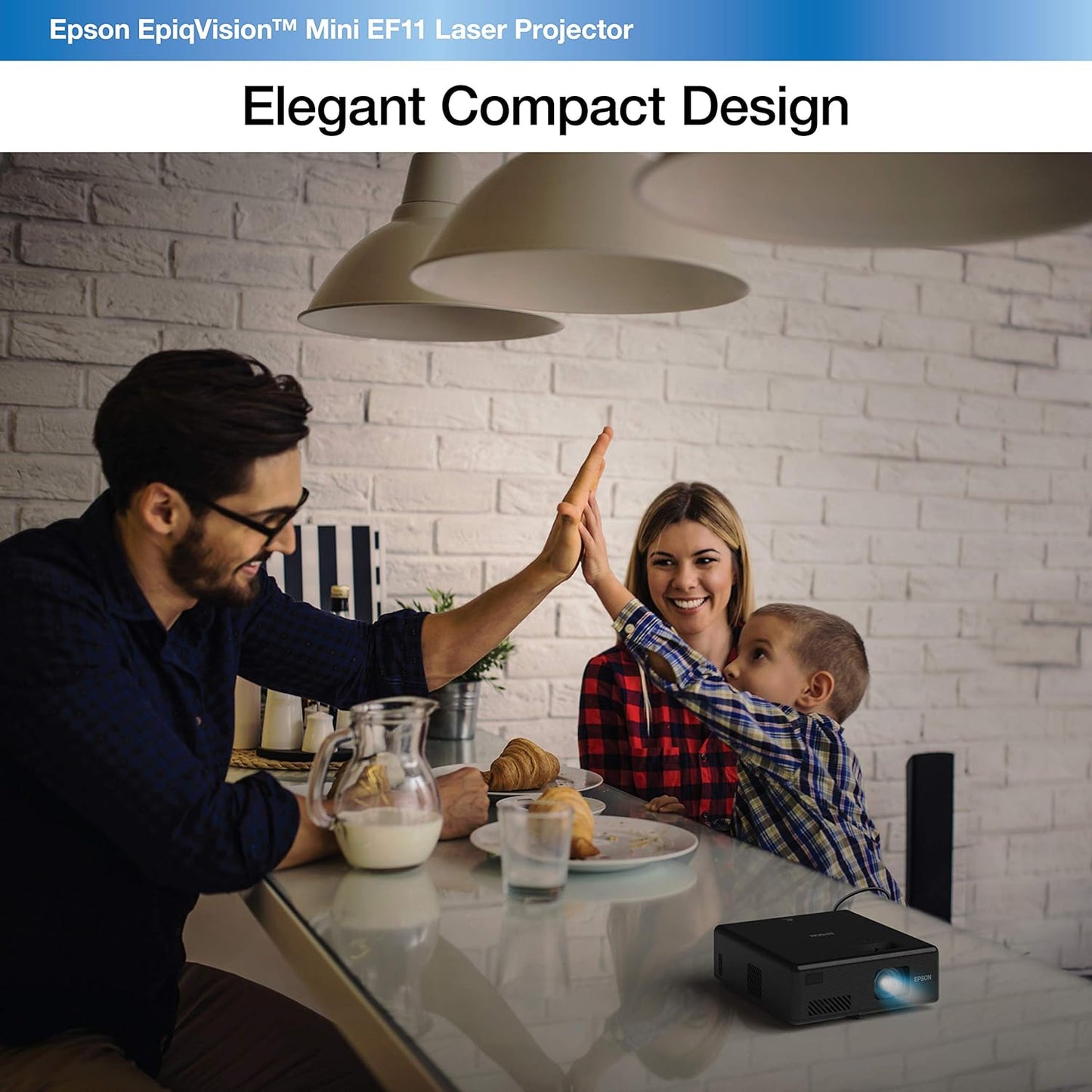 Epson V11HA23020-N EpiqVision Mini EF11 Projector (Renewed)