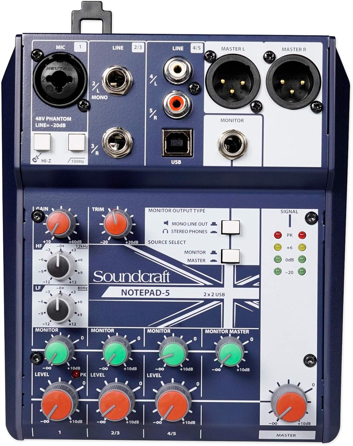 Soundcraft Notepad-5 Podcast Mixer Bundle - Mic, Headphones, Stand