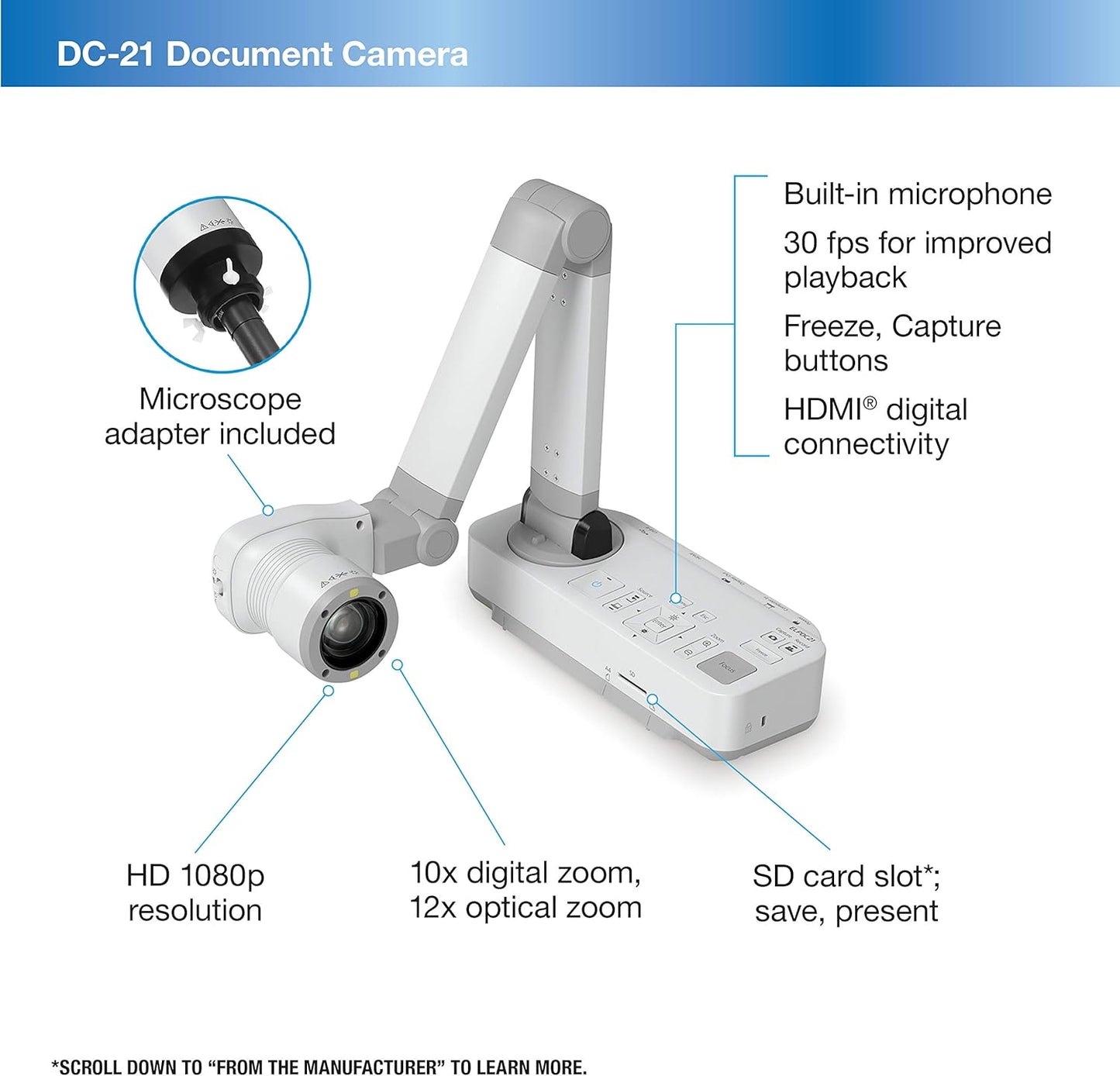 Epson DC-21 Document Camera (Renewed)